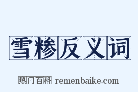 雪糁反义词是什么意思的图片